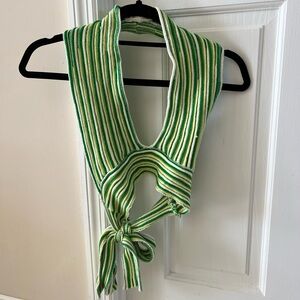 Striped halter crop top